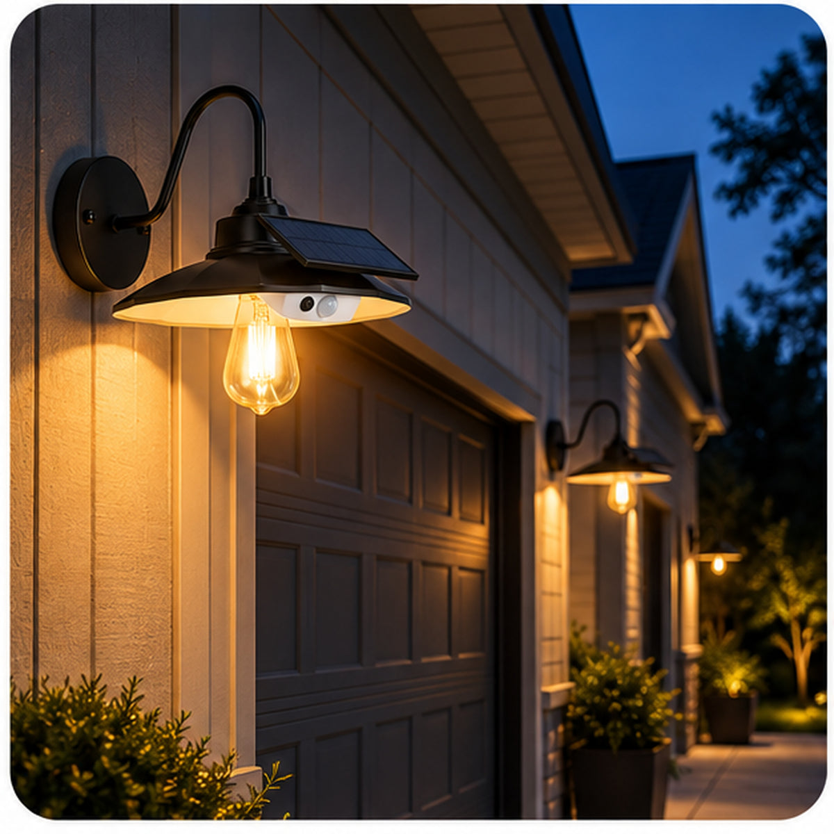 Solar Motion Sensor Barn Light | Outdoor Wall & Security Light