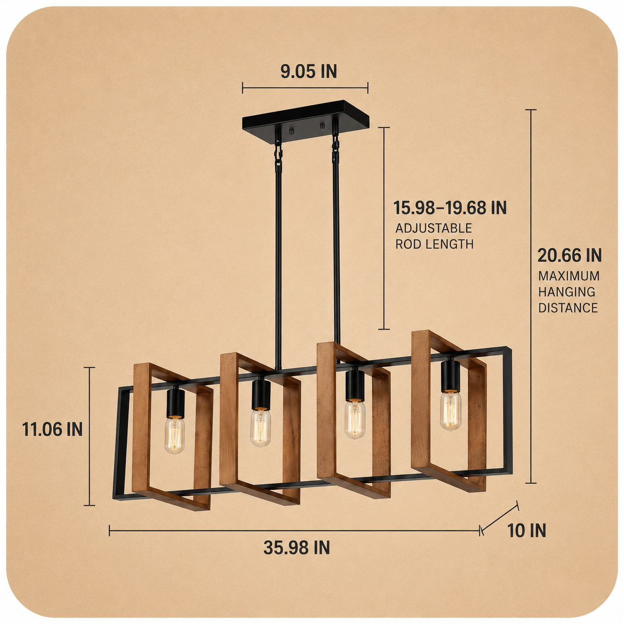 Timber Frame Chandelier