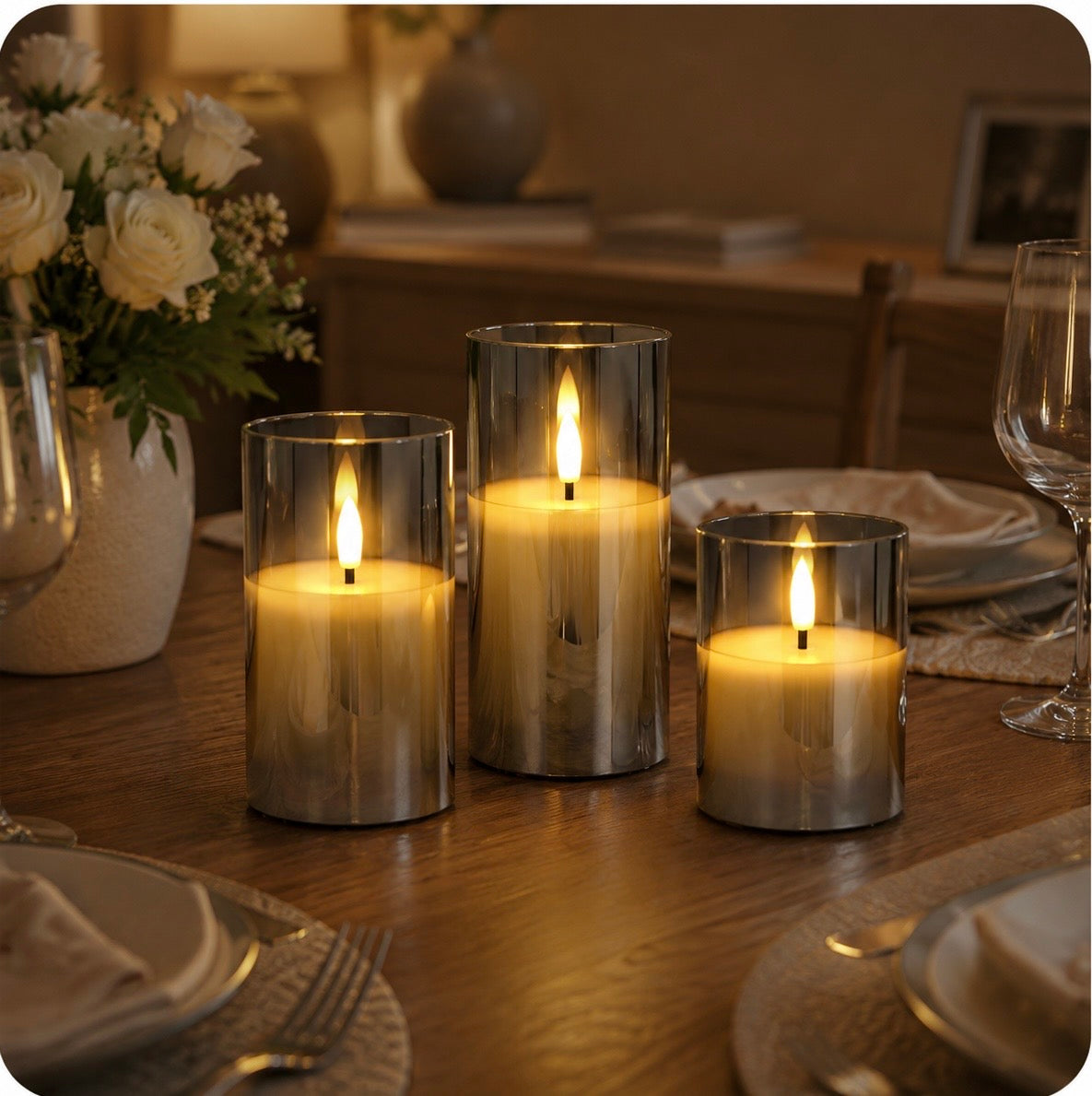 3 LED Candles