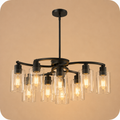 9-Light Black Chandeliers