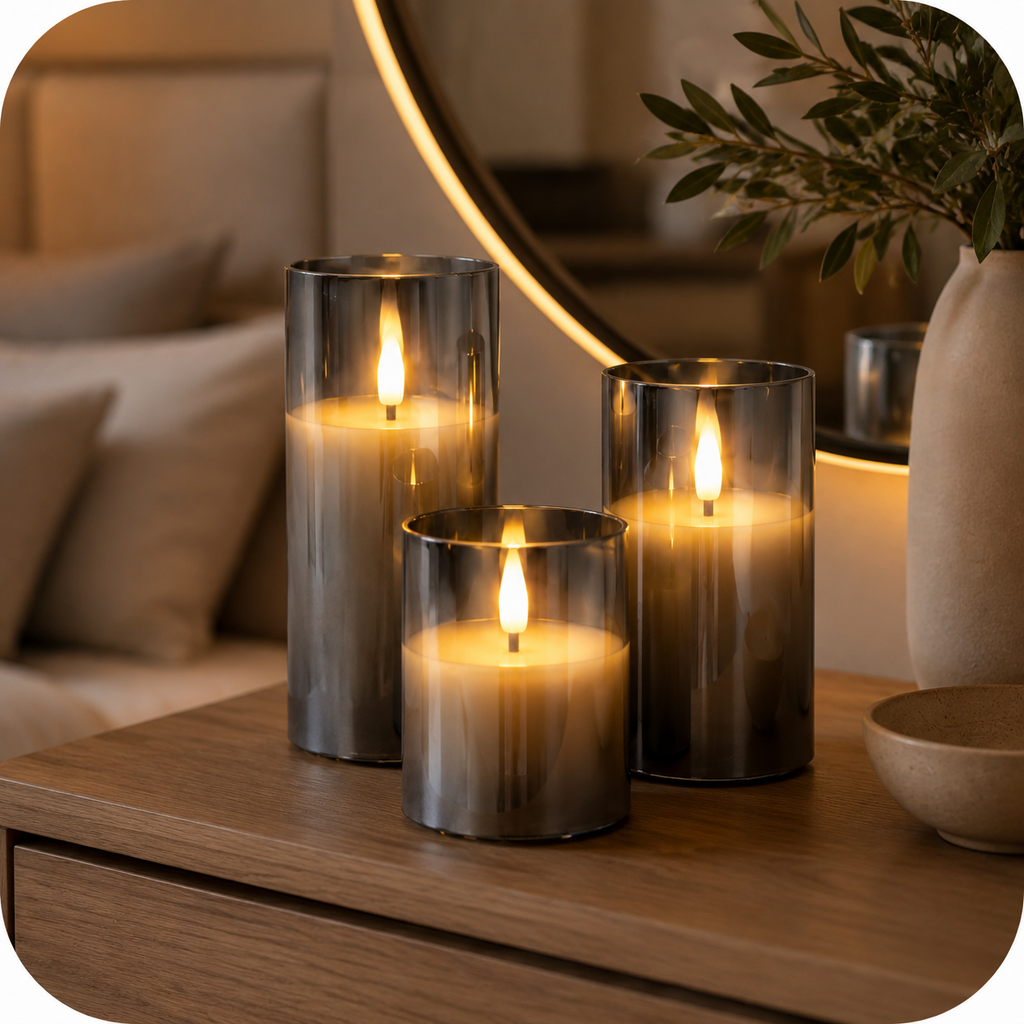 3 LED Candles