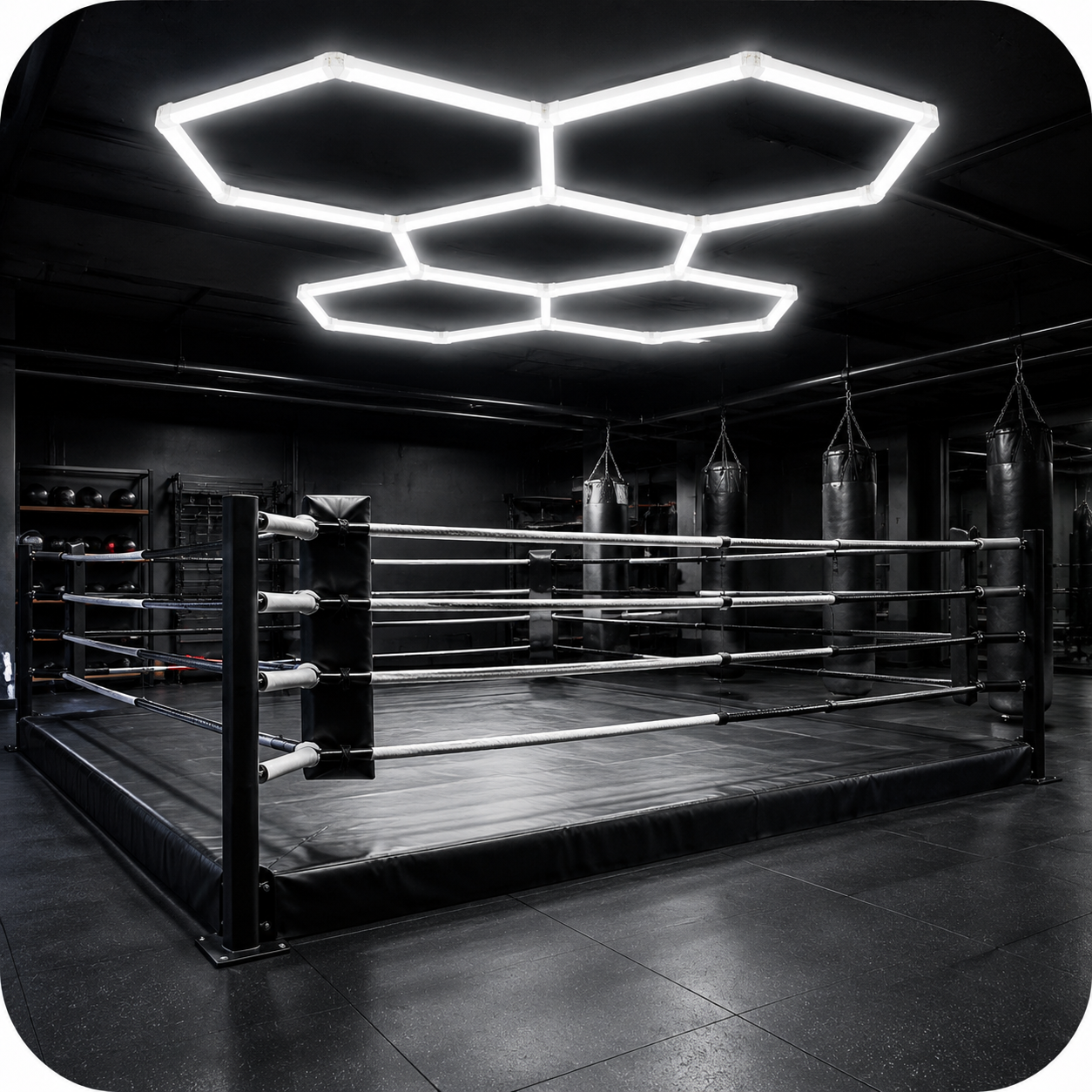 Hexagon Garage Lights