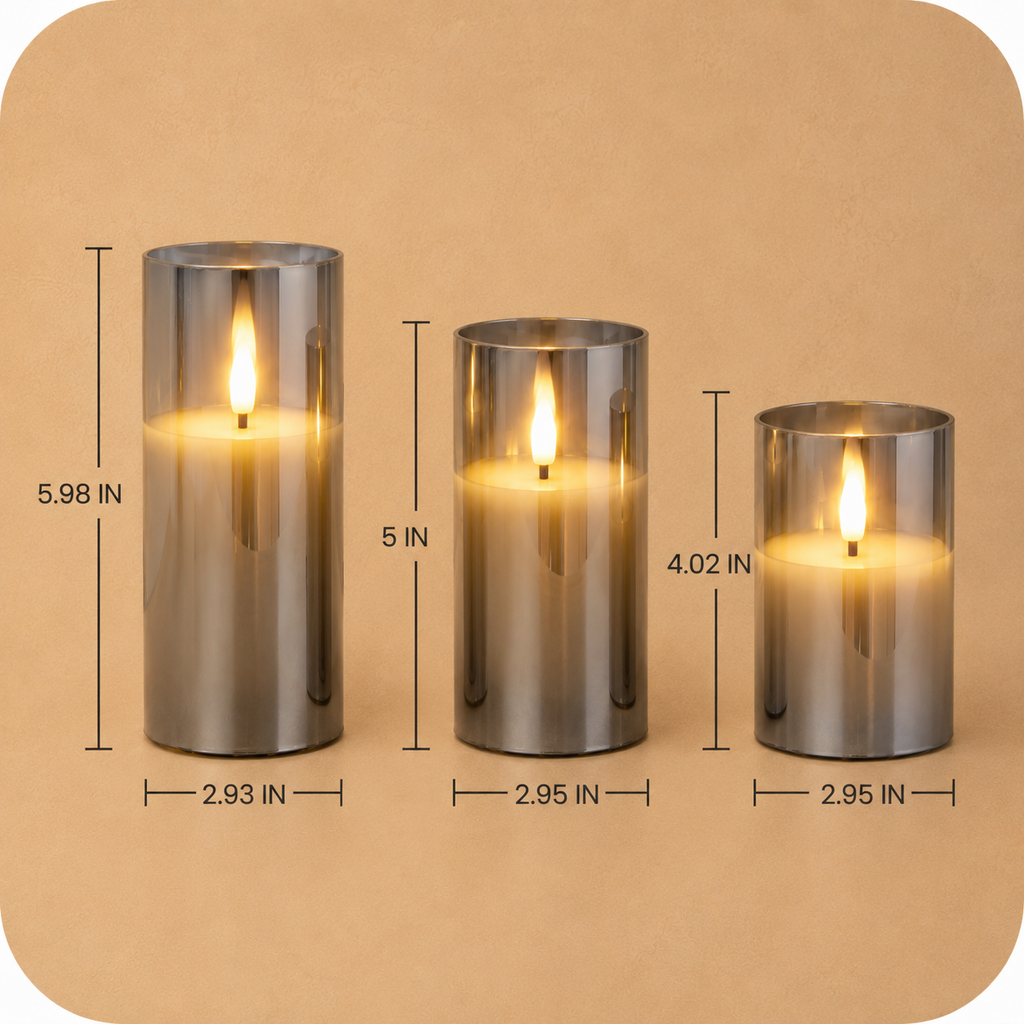 3 LED Candles