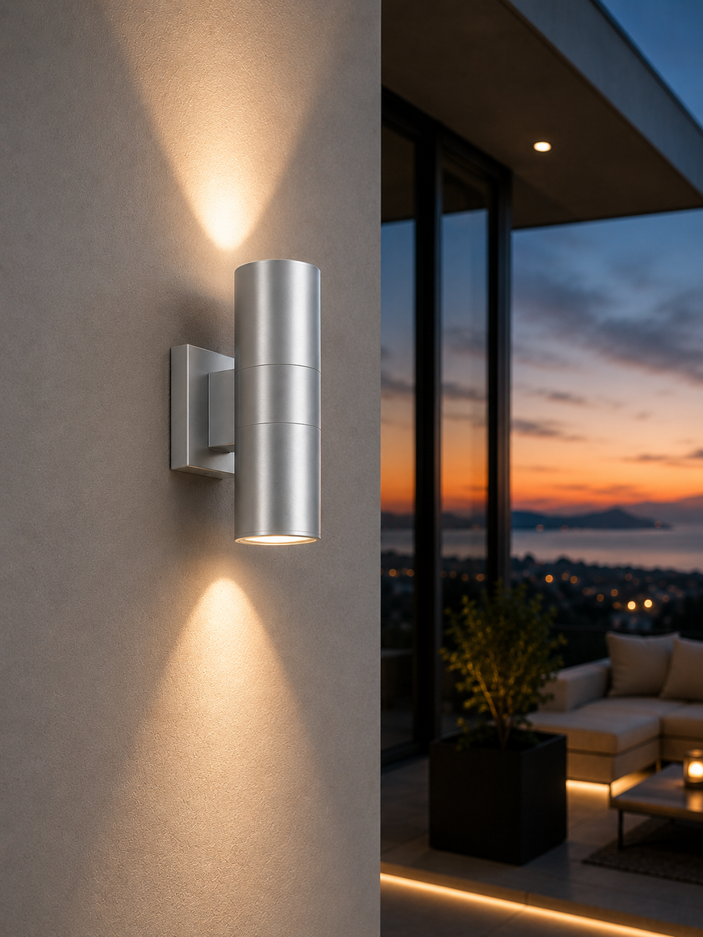 Twin Beam Wall Light