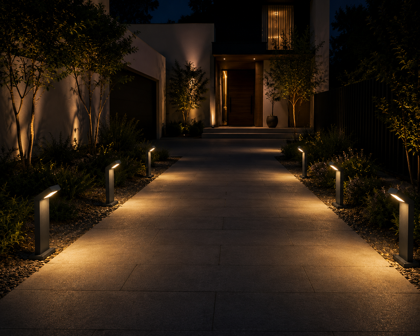 Modern Metal Path Light
