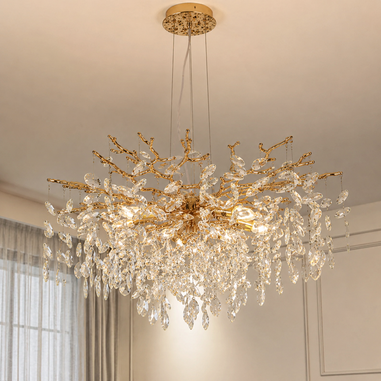 Modern Branch Crystal Chandelier