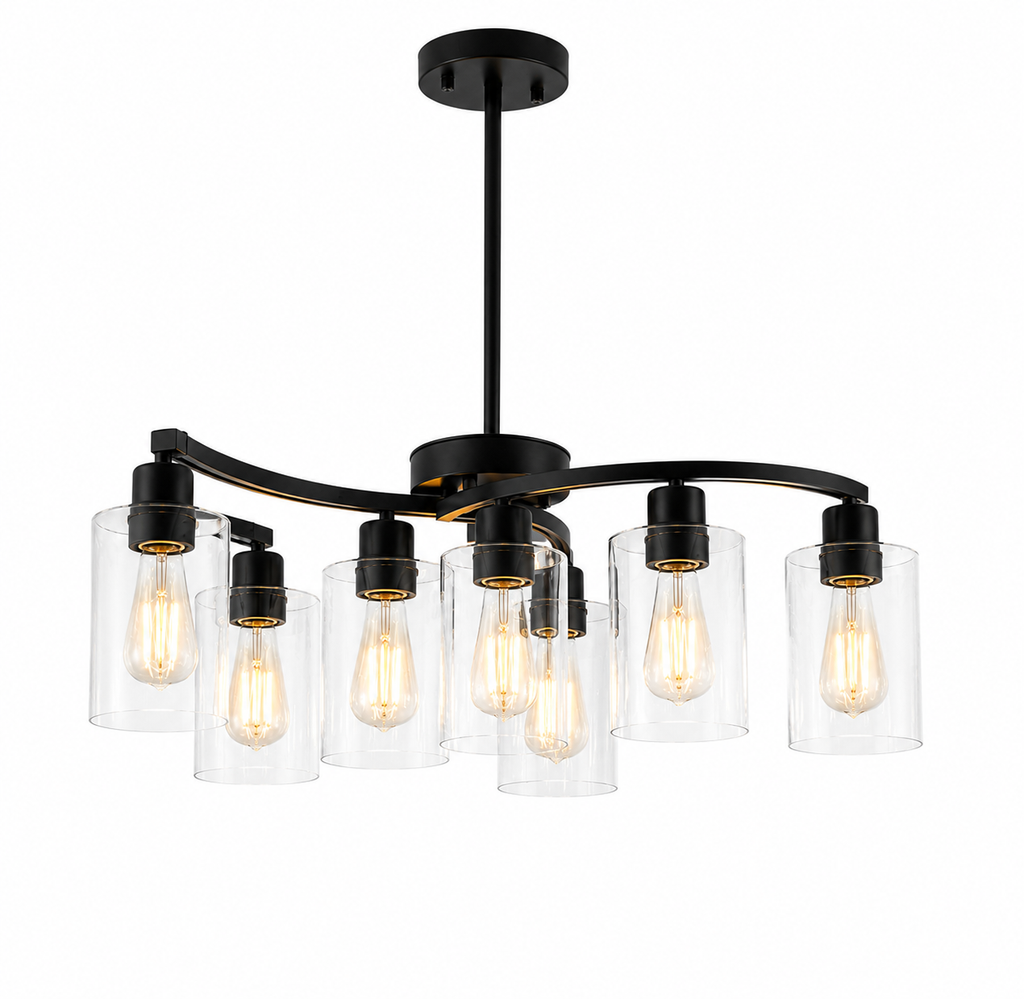 9-Light Black Chandeliers