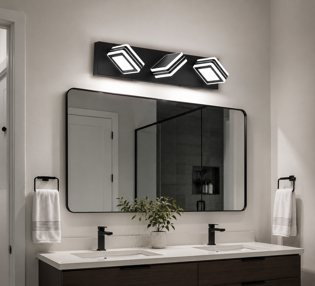 Matte Black Vanity Light