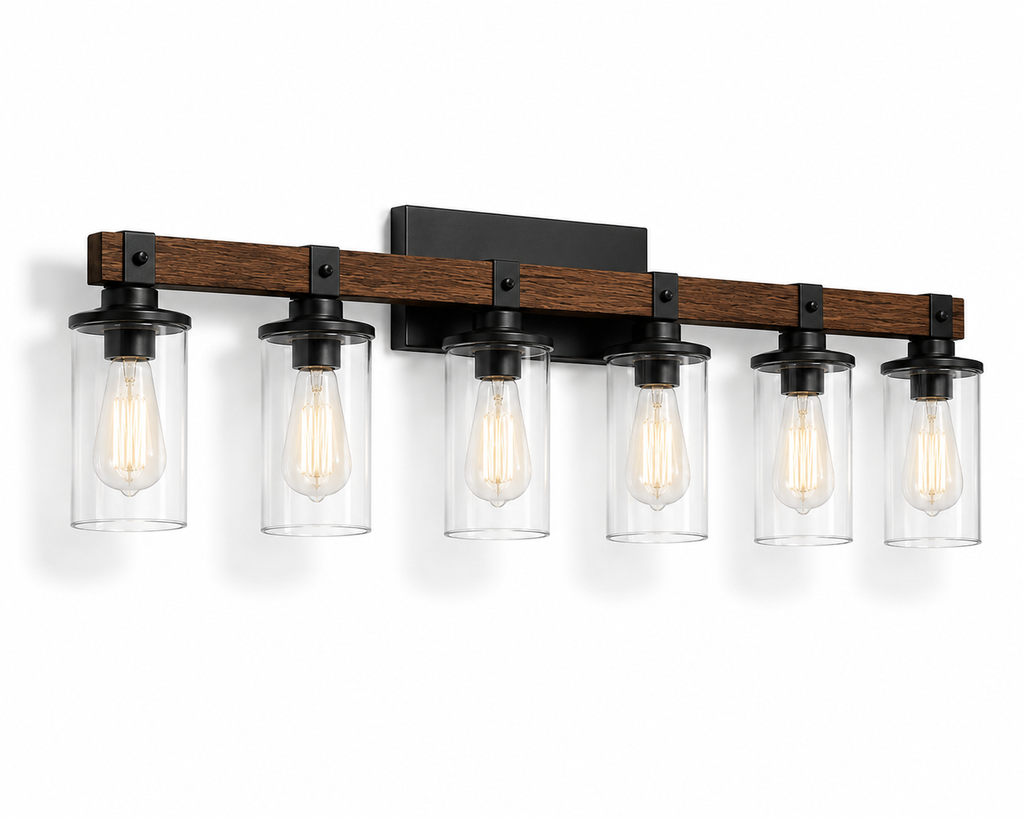Rustic 6-Light Vanity Light