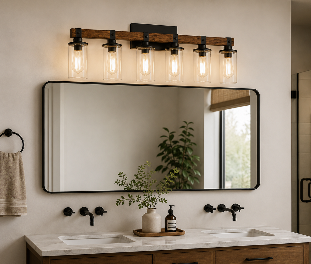 Rustic 6-Light Vanity Light