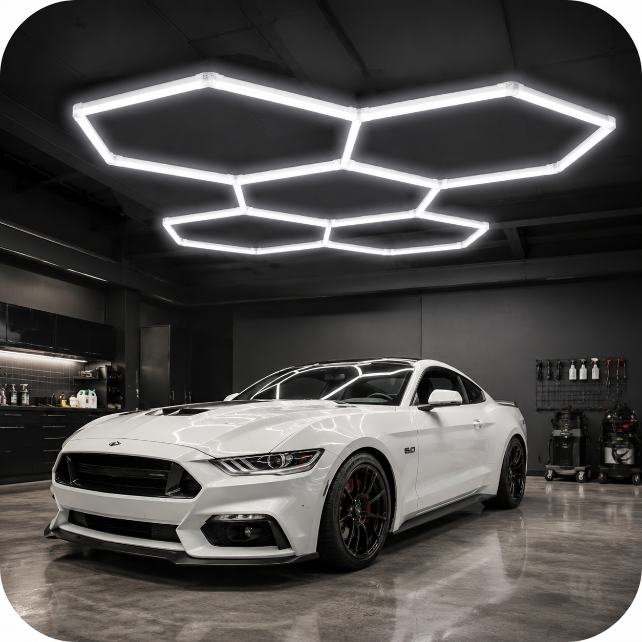 Hexagon Garage Lights