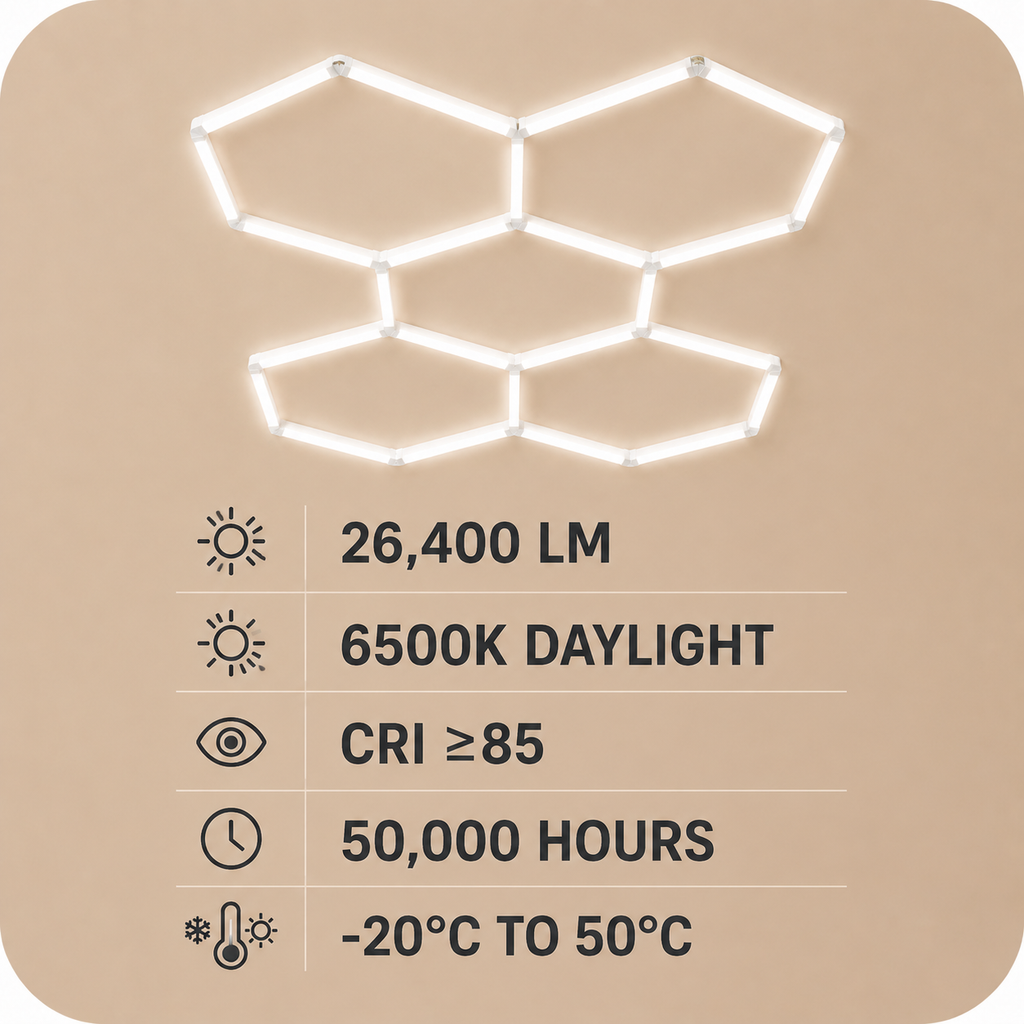 Hexagon Garage Lights