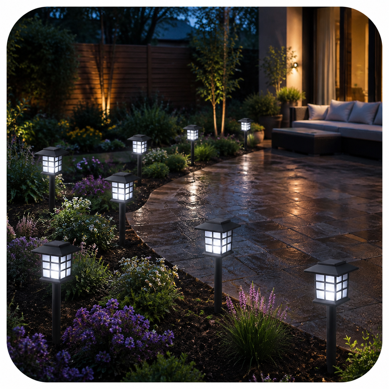 8pcs Solar Lantern Lights