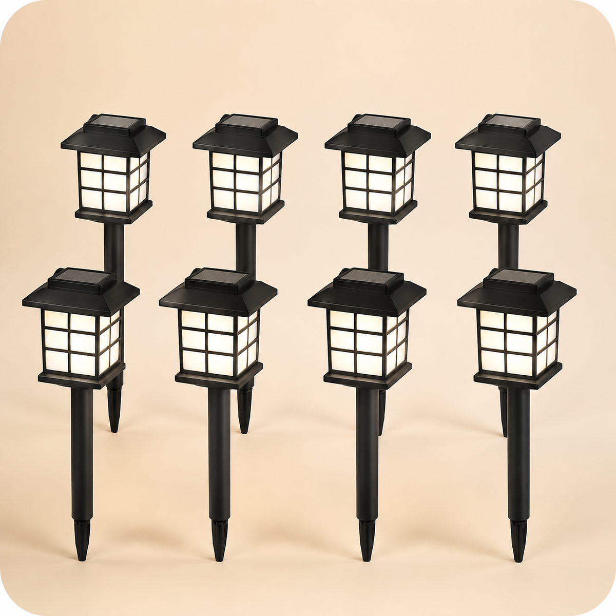 8pcs Solar Lantern Lights
