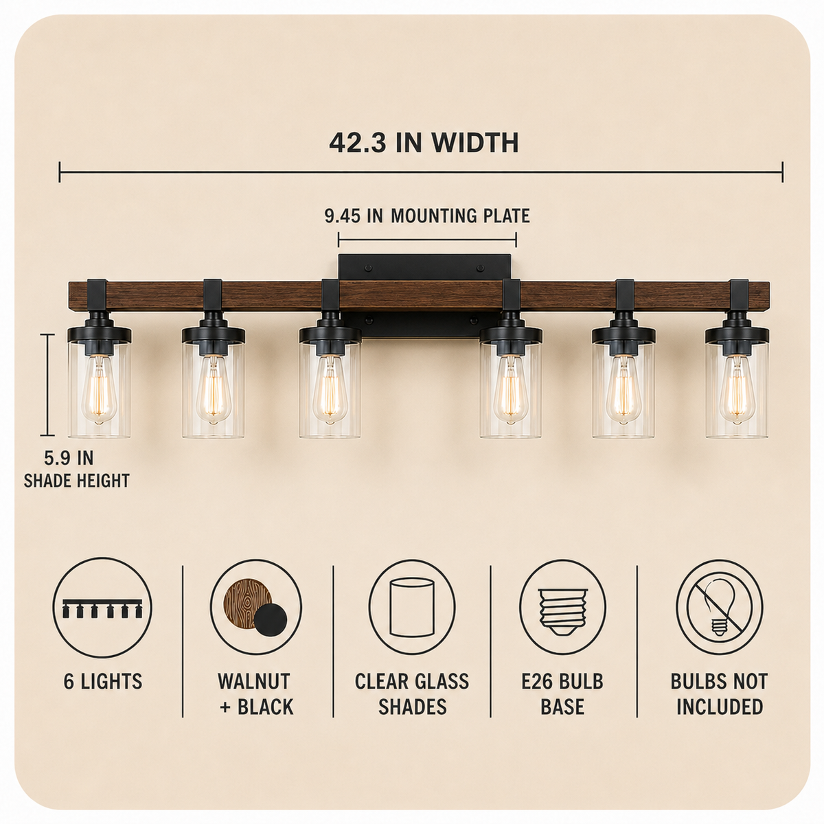 Rustic Vanity Light