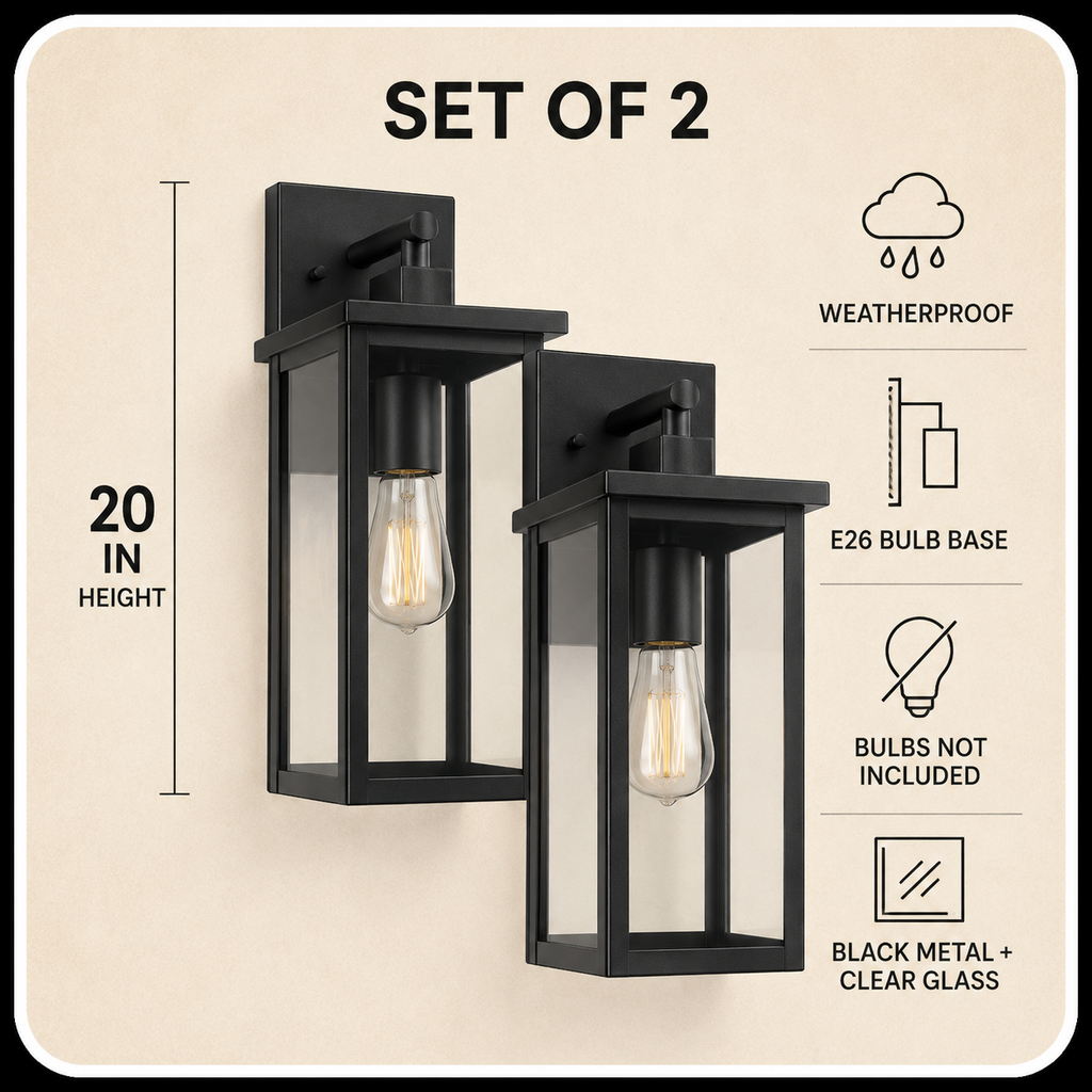 2 Wall Lanterns