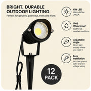 12 Pack LED Landscape Spotlights feature overview
