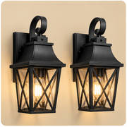 Lucello modern outdoor wall lantern 2 pack